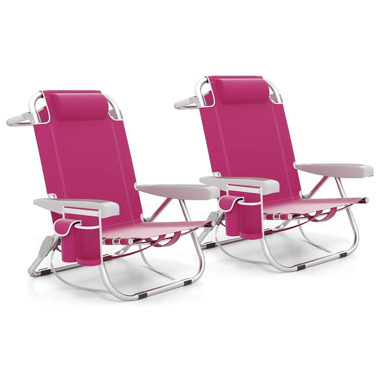 Backpack Beach Chair 2-Pack Foldable