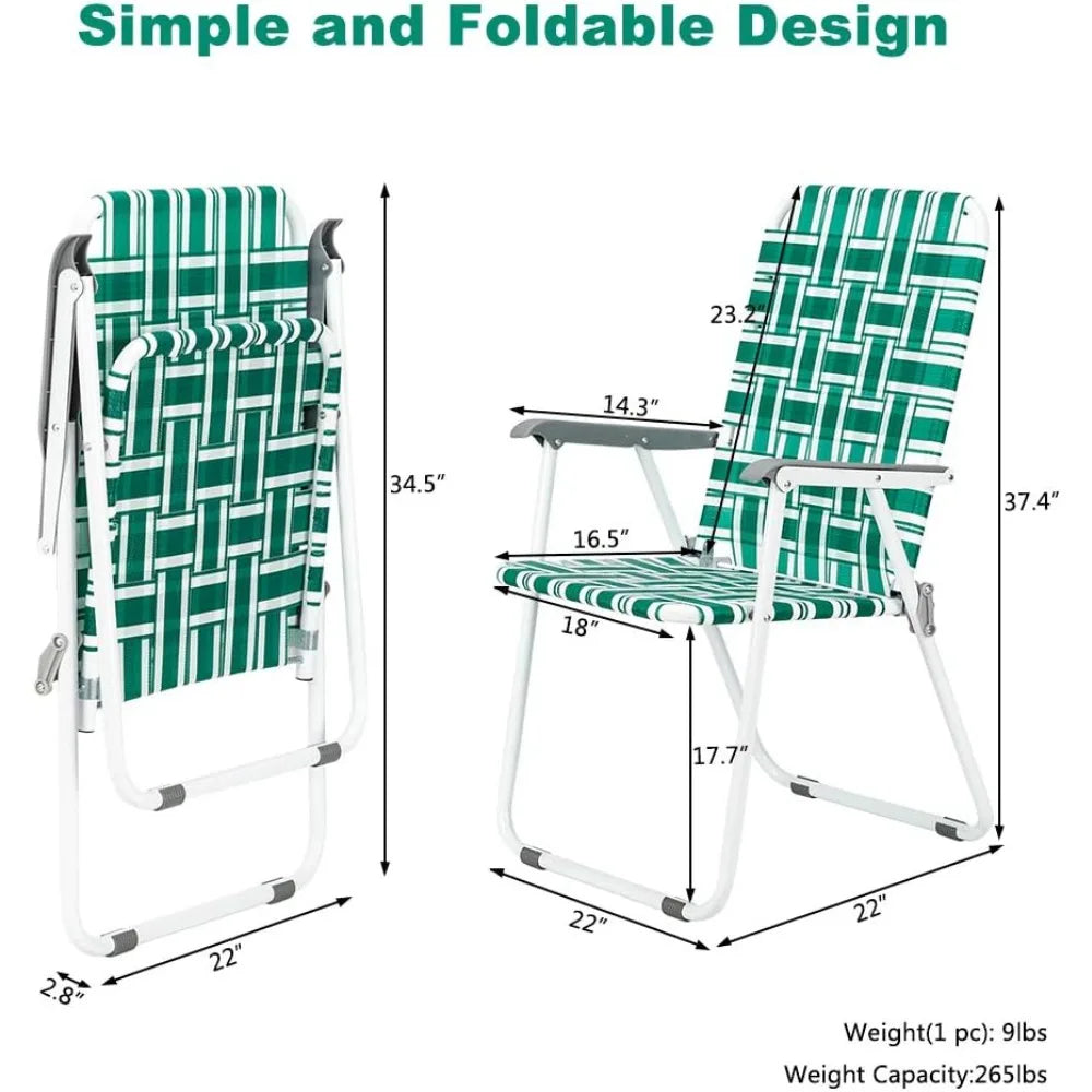 Patio Lawn Mesh Folding Chairs