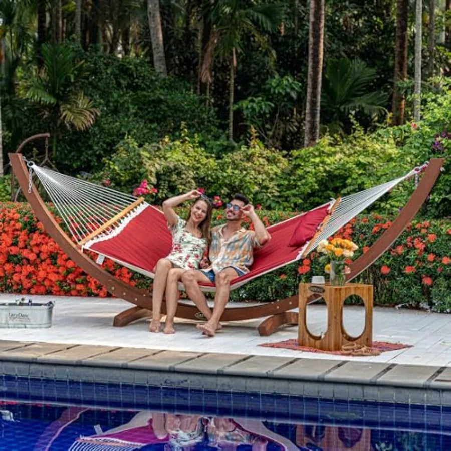 12 FT Double Quilted Hammock – Spreader Bar, Detachable Pillow & 450 lb Capacity
