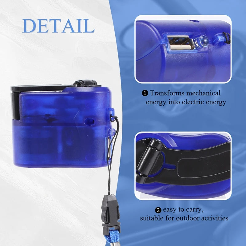 USB Emergency Hand Cranking Dynamo For Universal  Travel  Charging