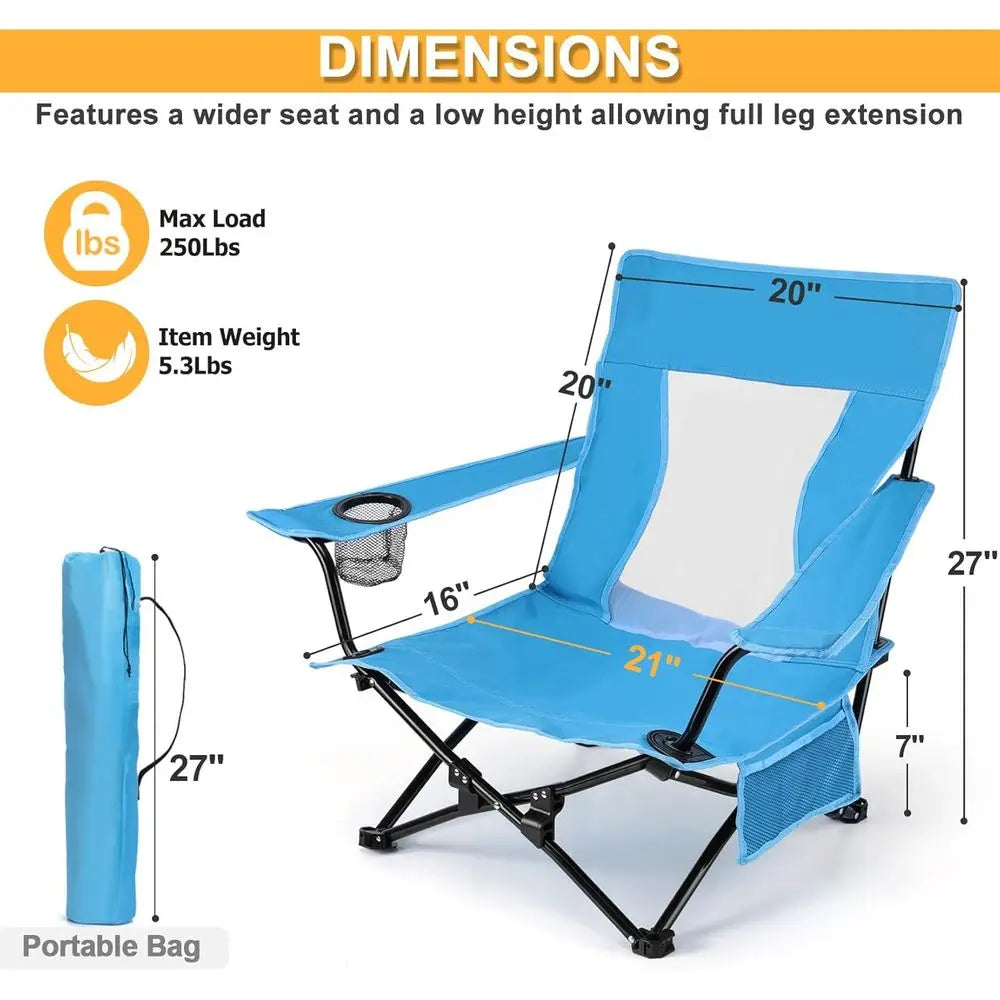 Beach or Camping Chair (2 Pack)
