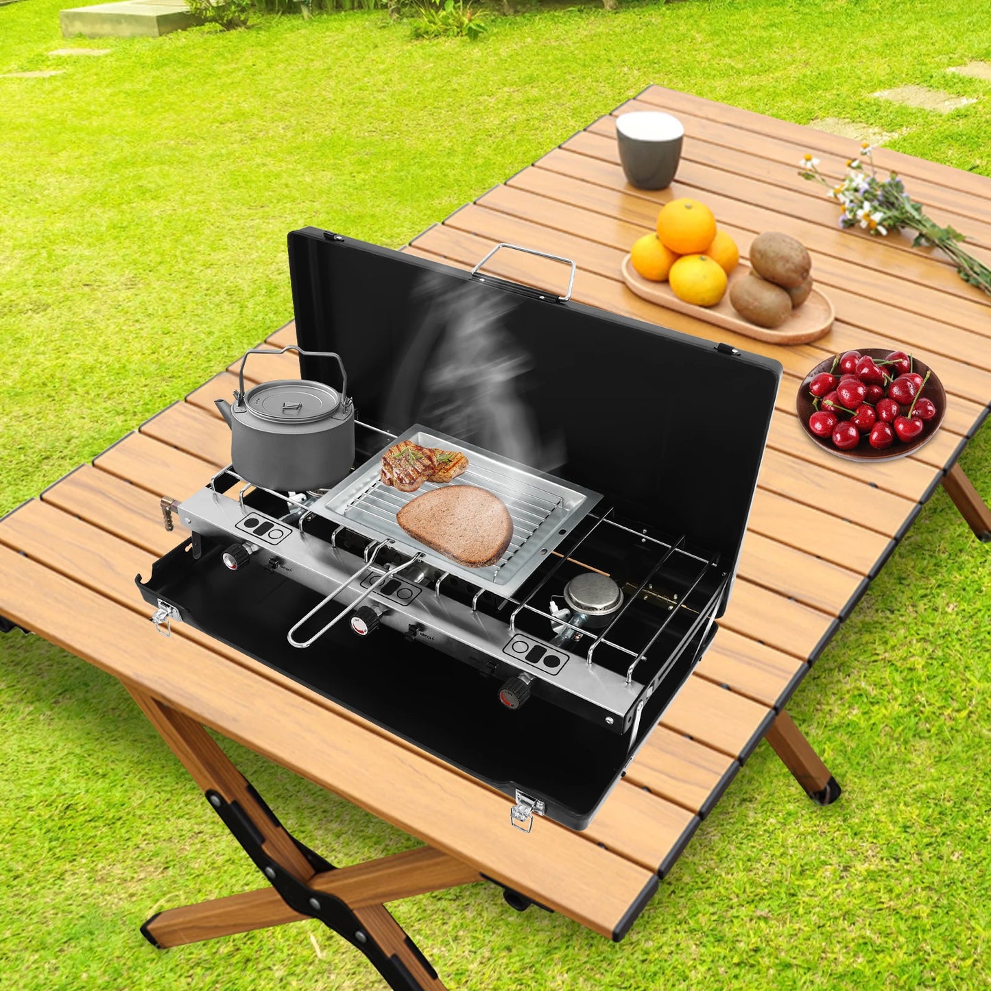 3 Burner Propane Gas Camping Stove