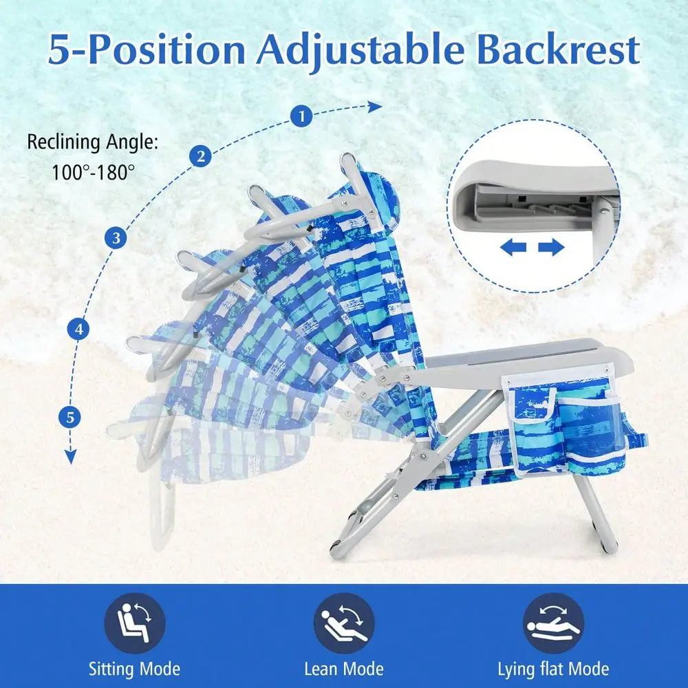 Folding Beach Chair for Adults | Lightweight Aluminum Chair with Storage Bag