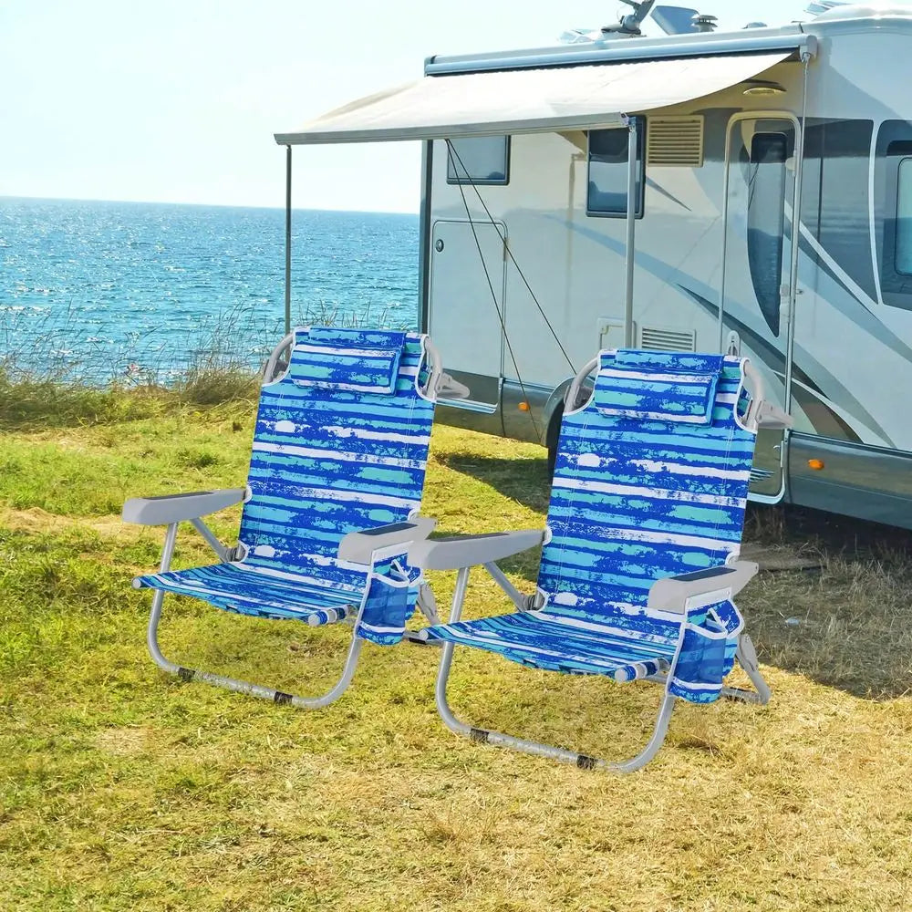Folding Beach Chair for Adults | Lightweight Aluminum Chair with Storage Bag