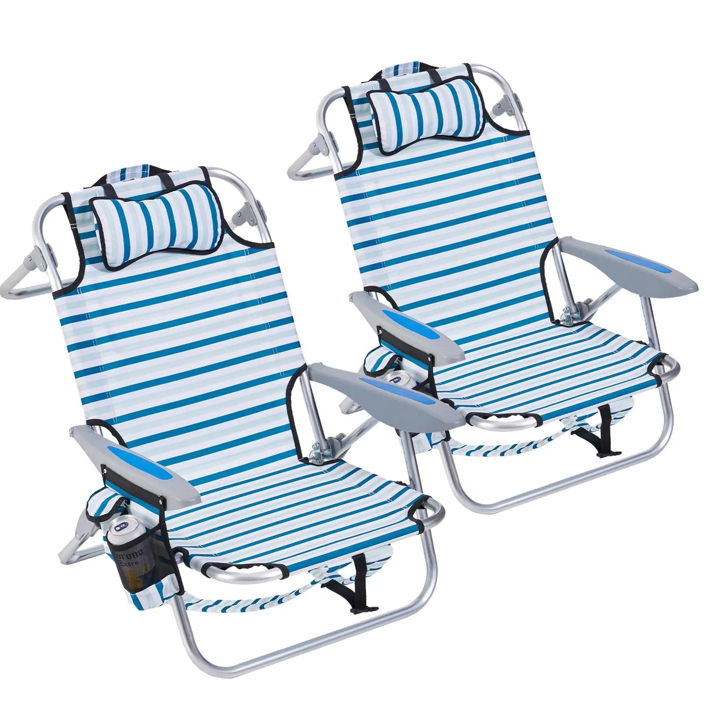 High Backpack Beach Chairs 2 Pk