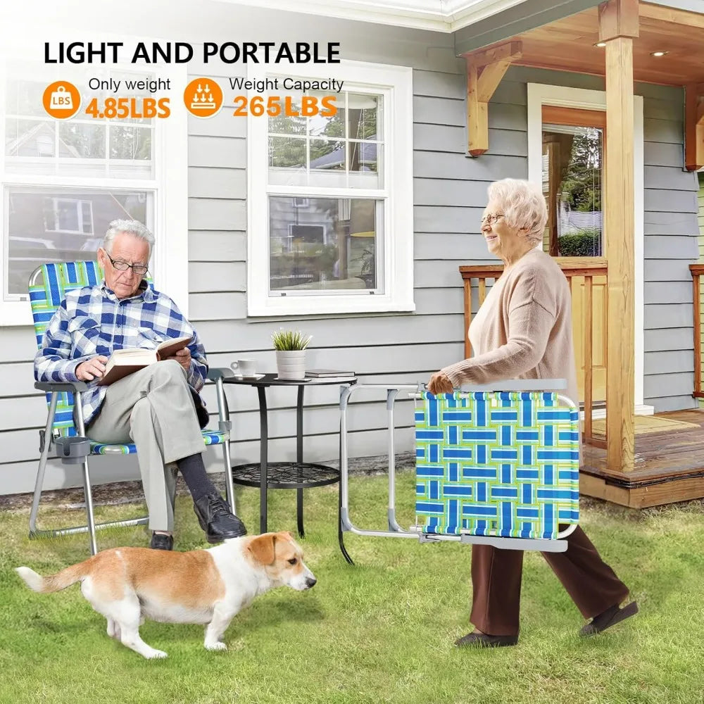 2 Pack Aluminum Folding Chairs