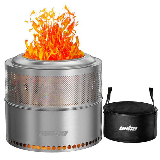 Stainless Steel Firepit with Carry Bag