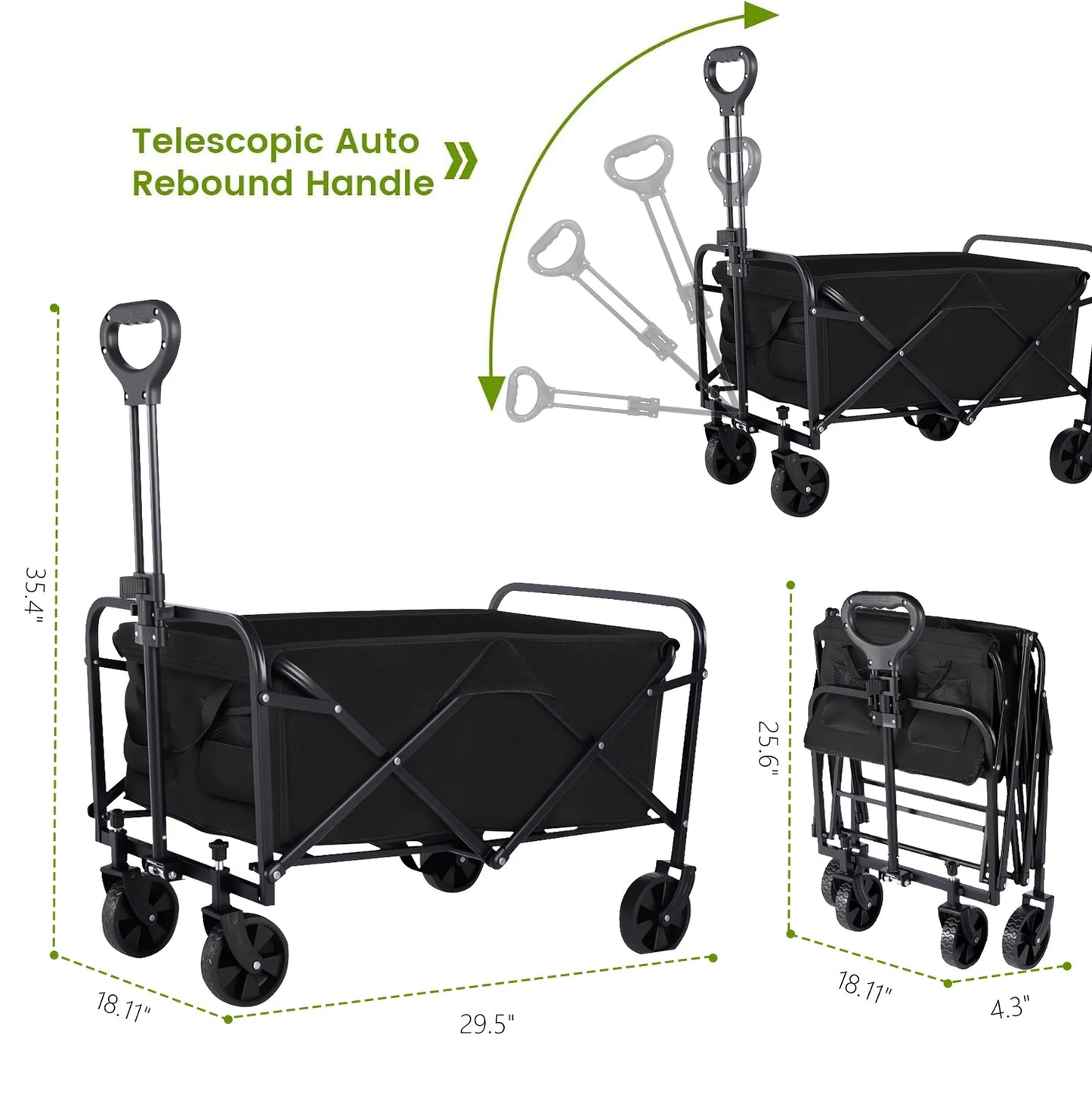 Heavy Duty Beach Cart with All-Terrain Wheels