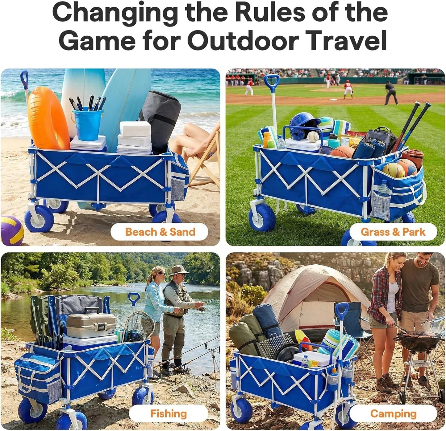 Beach Wagon with  9" Balloon Wheels for Sand