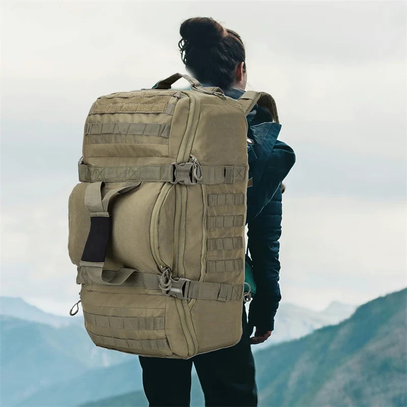 3-Way Tactical Duffel Backpack – 30L / 45L / 80L MOLLE Bag