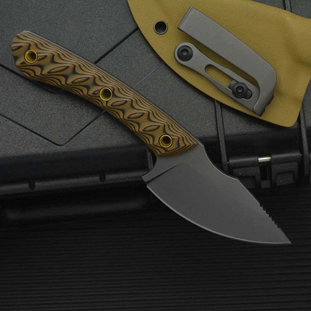 Fixed Blade Camping Knife – 8Cr13MoV Steel, G10 Handle, Outdoor & Survival