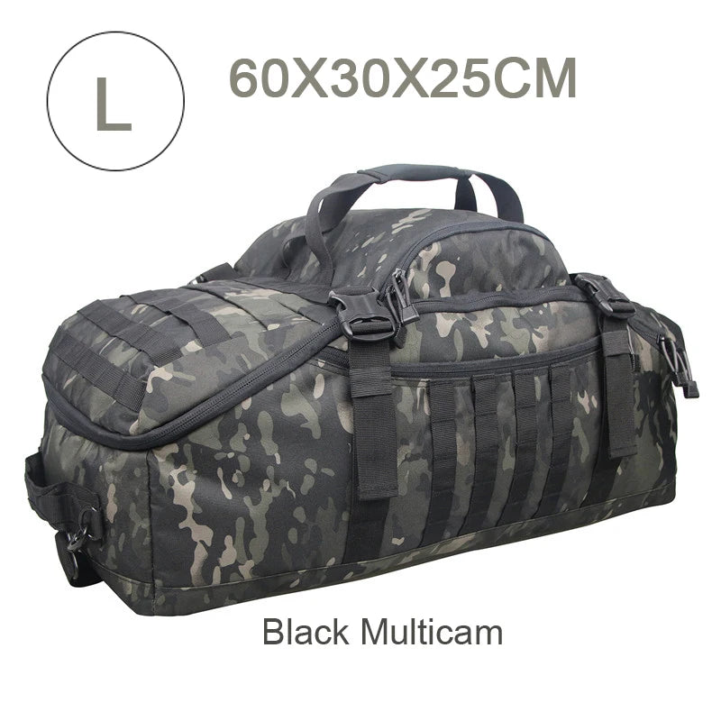 3-Way Tactical Duffel Backpack – 30L / 45L / 80L MOLLE Bag