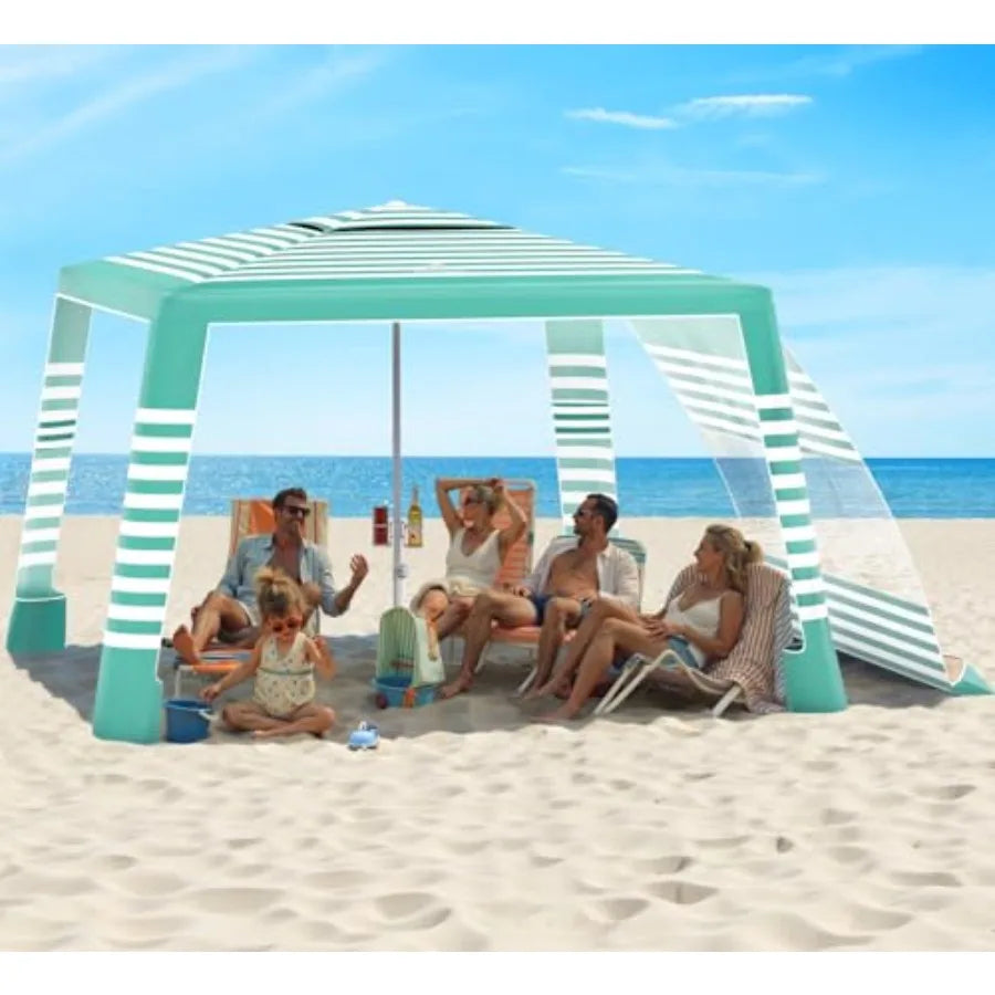 Beach Cabana 8 * 8FT, UPF 50+ Protection, Wind Resistant