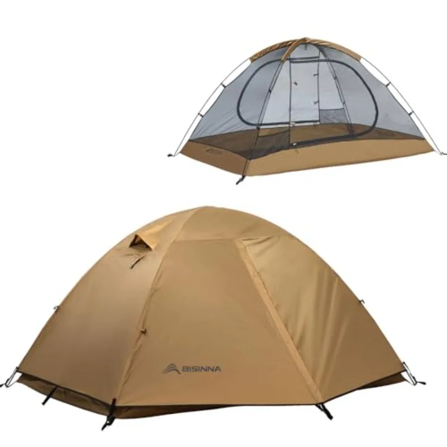 Backpacking Tent 2 Person Lightweight Camping Tent Waterproof 3 Season with Aluminum Pole for Outdoor Mountaineering Hiking Tra
