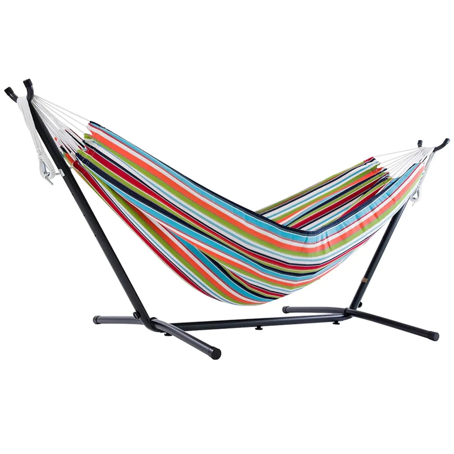 Double Sunbrella Hammock with Steel Stand – 450 lb Capacity, 6 Colors