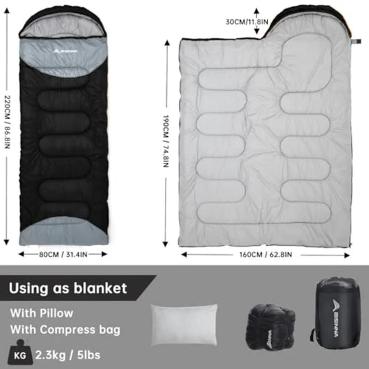 Winter Sleeping Bag, 480GSM polyester