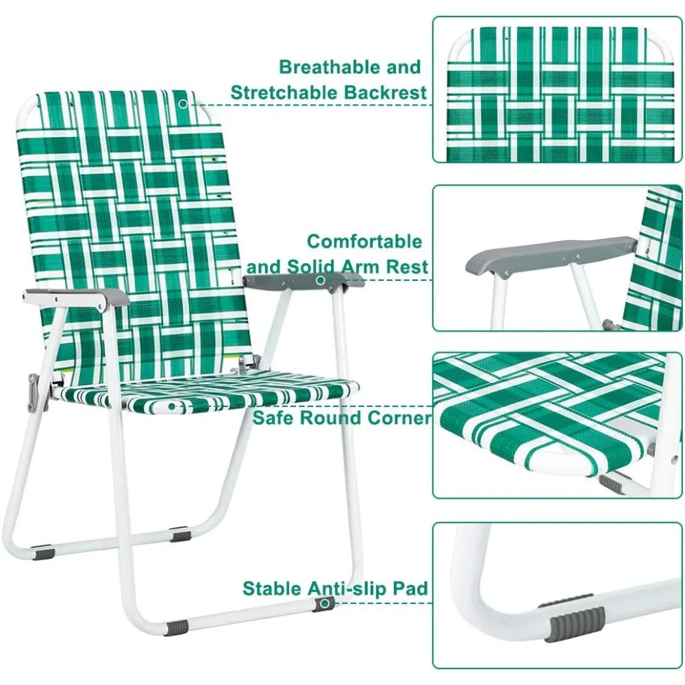 Patio Lawn Mesh Folding Chairs