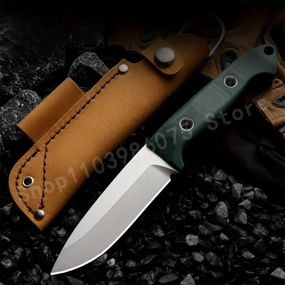 BM 162 High-Quality Straight Knife D2 Blade G10 Handle Suitable for Outdoor Camping Daily Emergency Carrying Men's Gifts