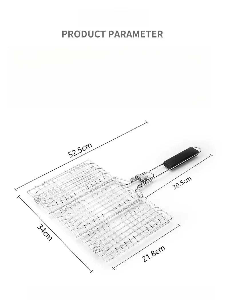 Folding Outdoor Camping Stainless Steel BBQ Rack