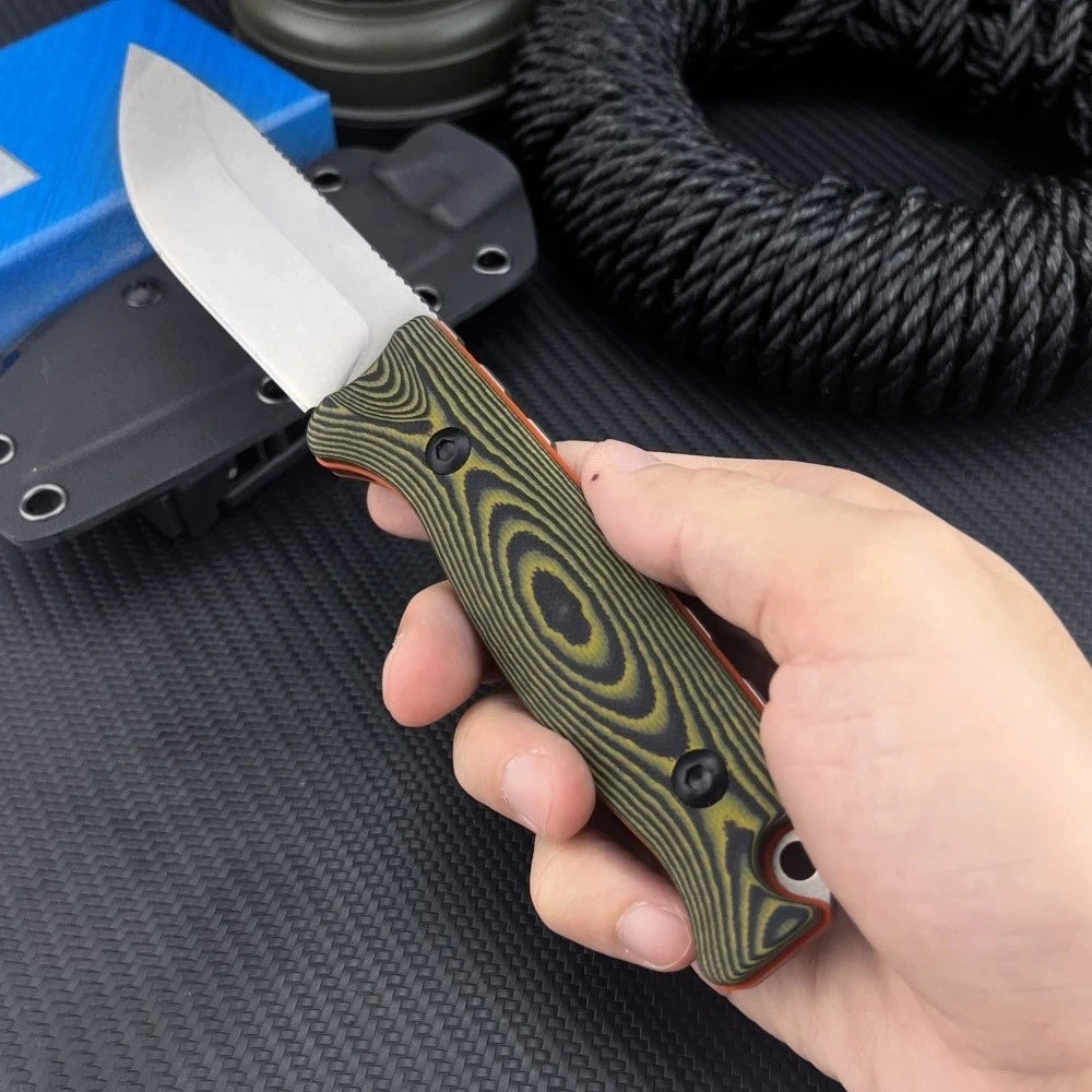 Portable Fixed Blade EDC Knife, G10 Handle Multifunctional Utility Knife for Camping Hiking Mountaineering Daily Use