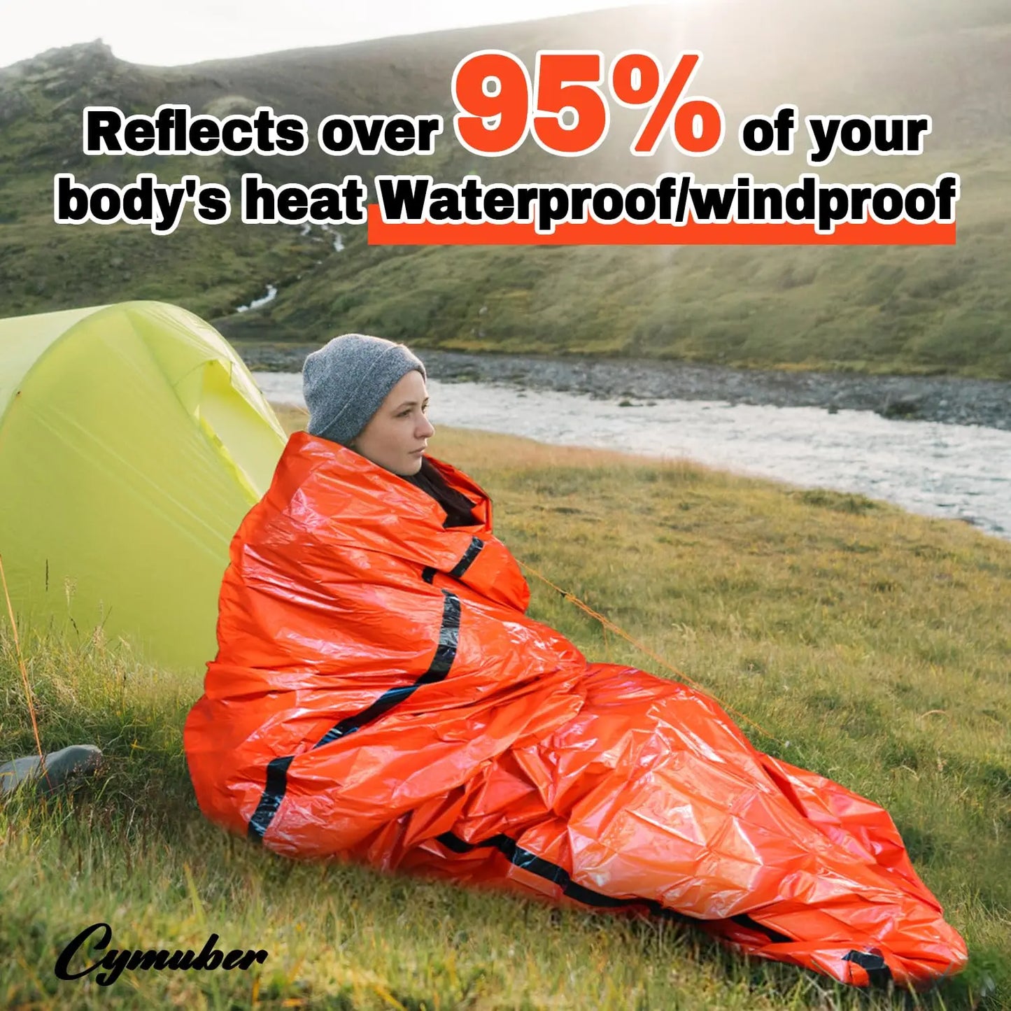Emergency Sleeping Bag 2-Pack | Survival Shelter | Lightweight Thermal Bag for Camping & Hiking