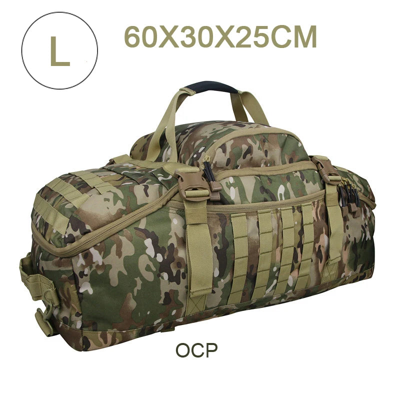 3-Way Tactical Duffel Backpack – 30L / 45L / 80L MOLLE Bag