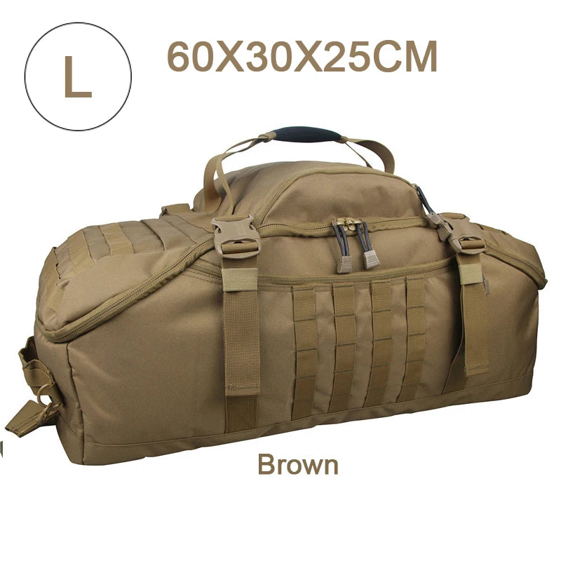 3-Way Tactical Duffel Backpack – 30L / 45L / 80L MOLLE Bag