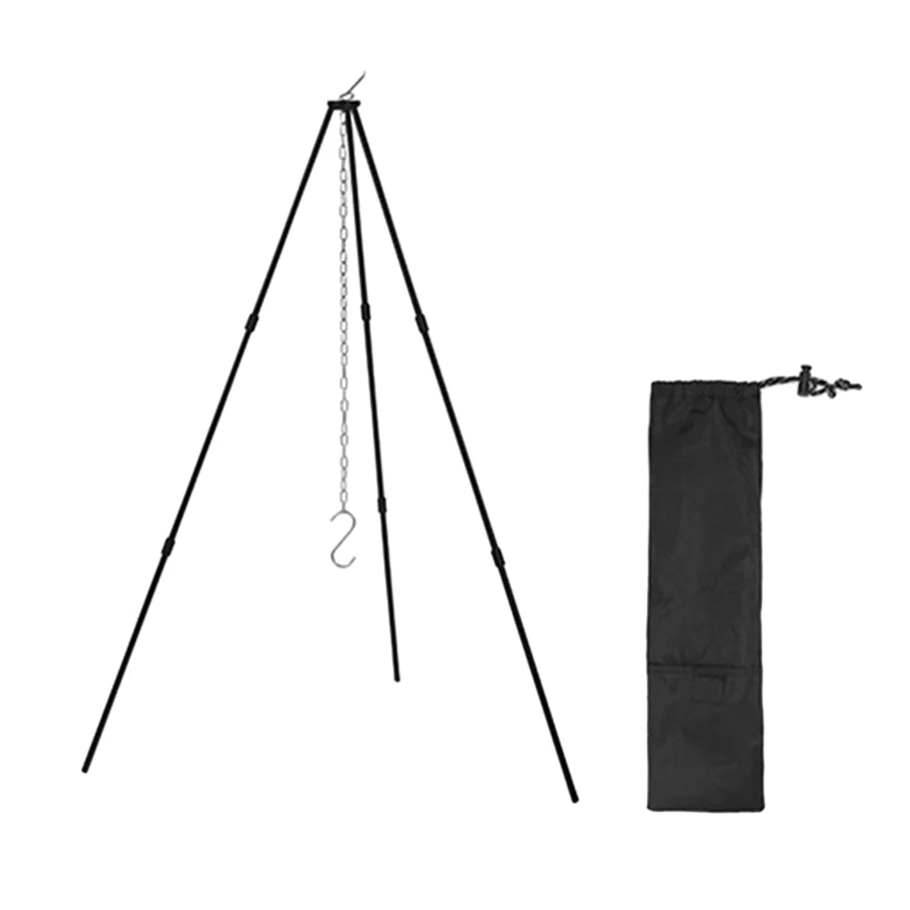Camping Tripod, Cooking Pot Frame, Stainless Steel Chain