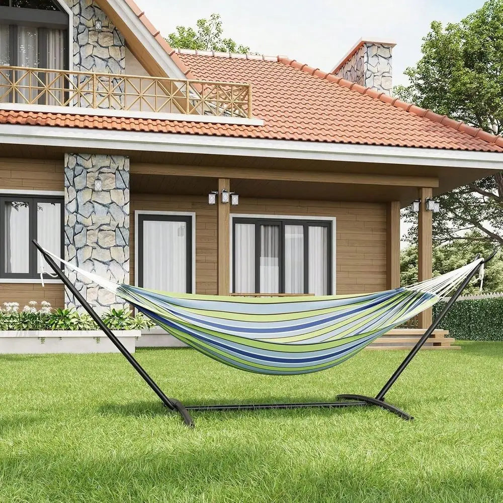 Hammock With Heavy Duty Steel Stand, 660lbs With Travel Bag