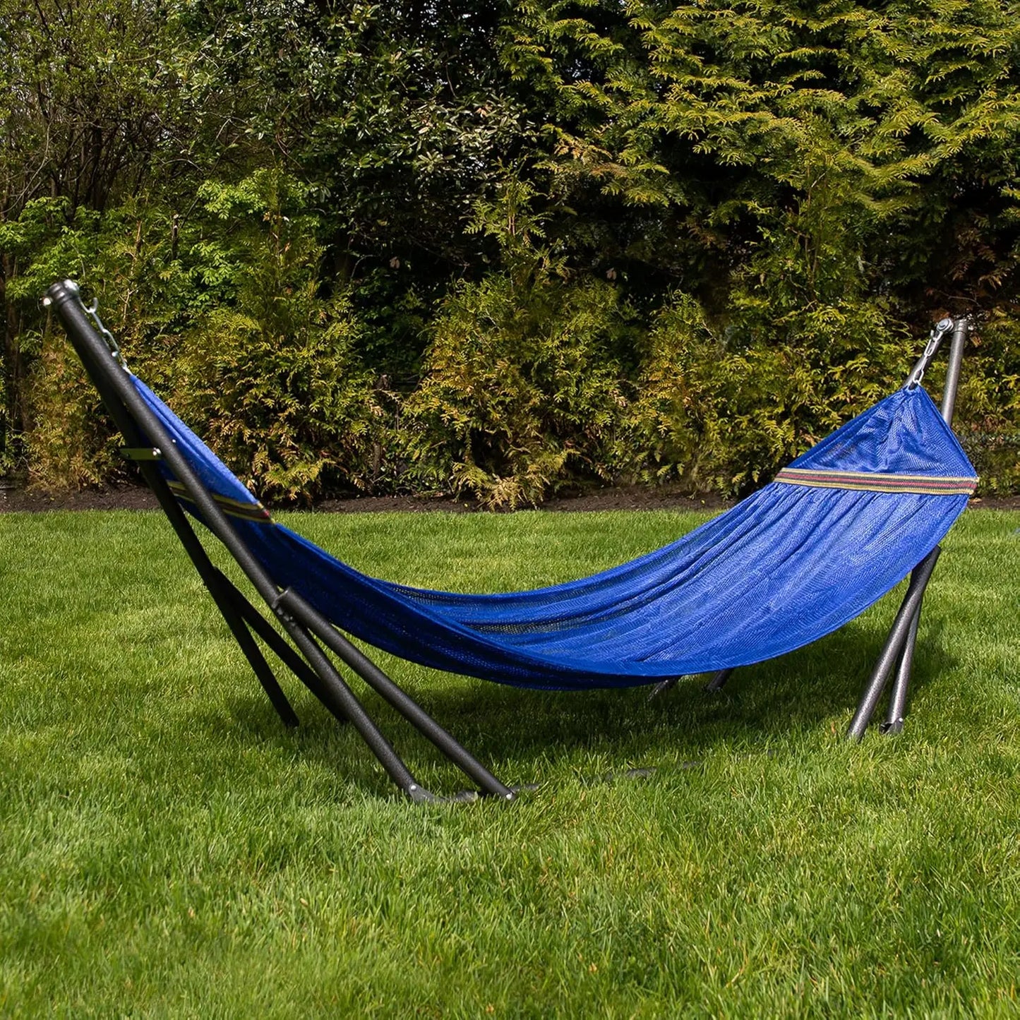 Foldable Hammock with Stand, 450 lbs Capacity, Navy