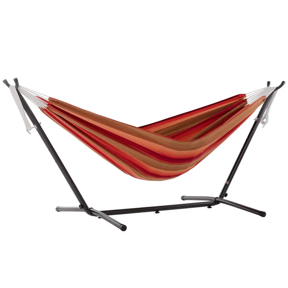 Double Sunbrella Hammock with Steel Stand – 450 lb Capacity, 6 Colors