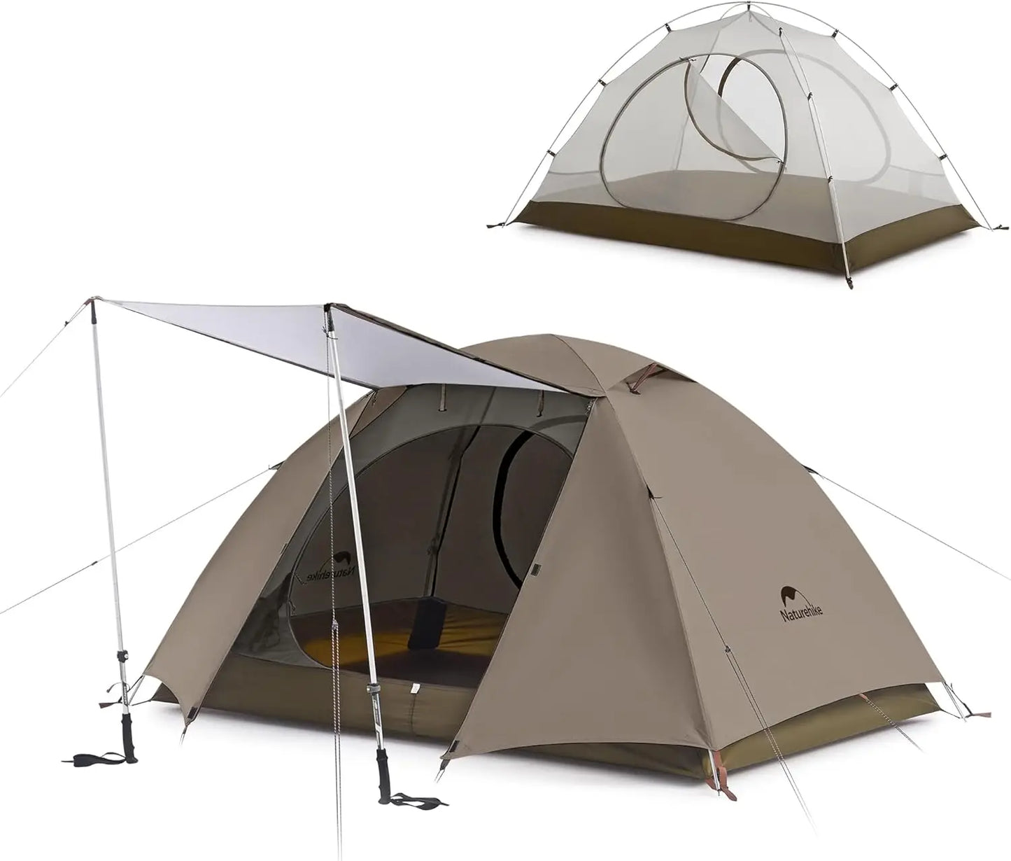 Lightweight 2-3 Person Backpacking Tent, Waterproof Double Layer Camping Tent with Easy Setup