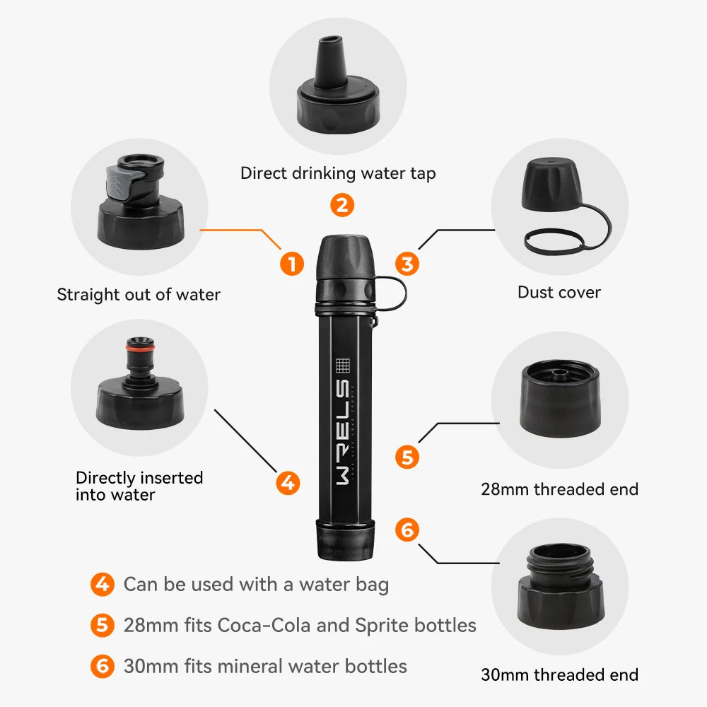 Portable Carbon Fiber Water Purifier – Hiking & Camping Filter