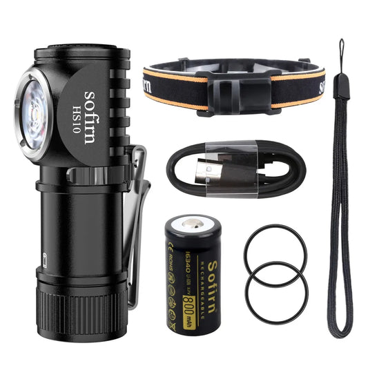Sofirn HS10 USB-C Rechargeable Headlamp | 1100lm 90CRI EDC Angle Light with Magnet