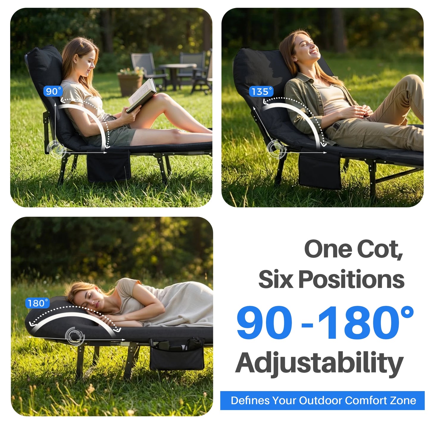 Camping  Cot  and Mattress, Lightweight with Carry Bag