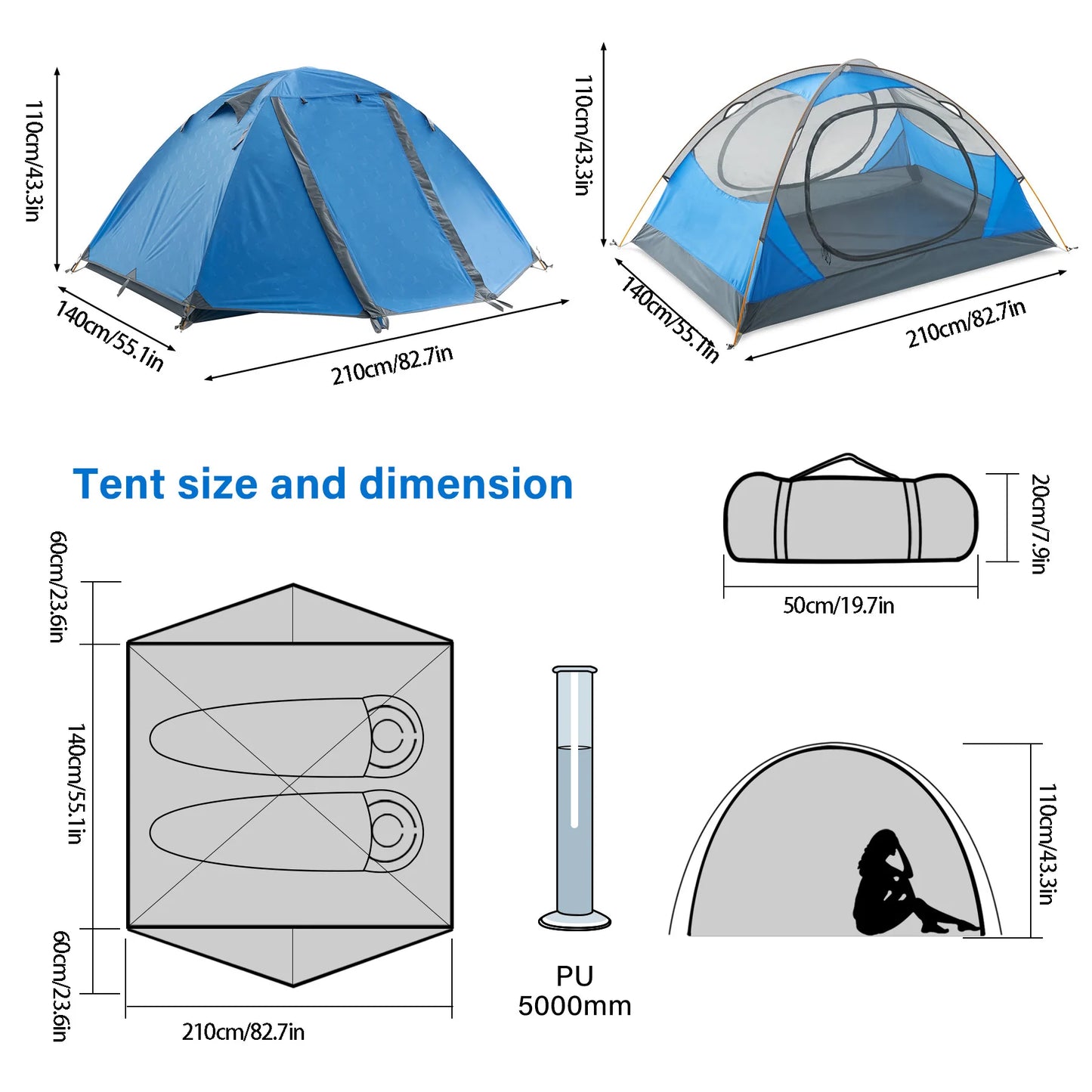 Double Layer Waterproof Ultralight Tent