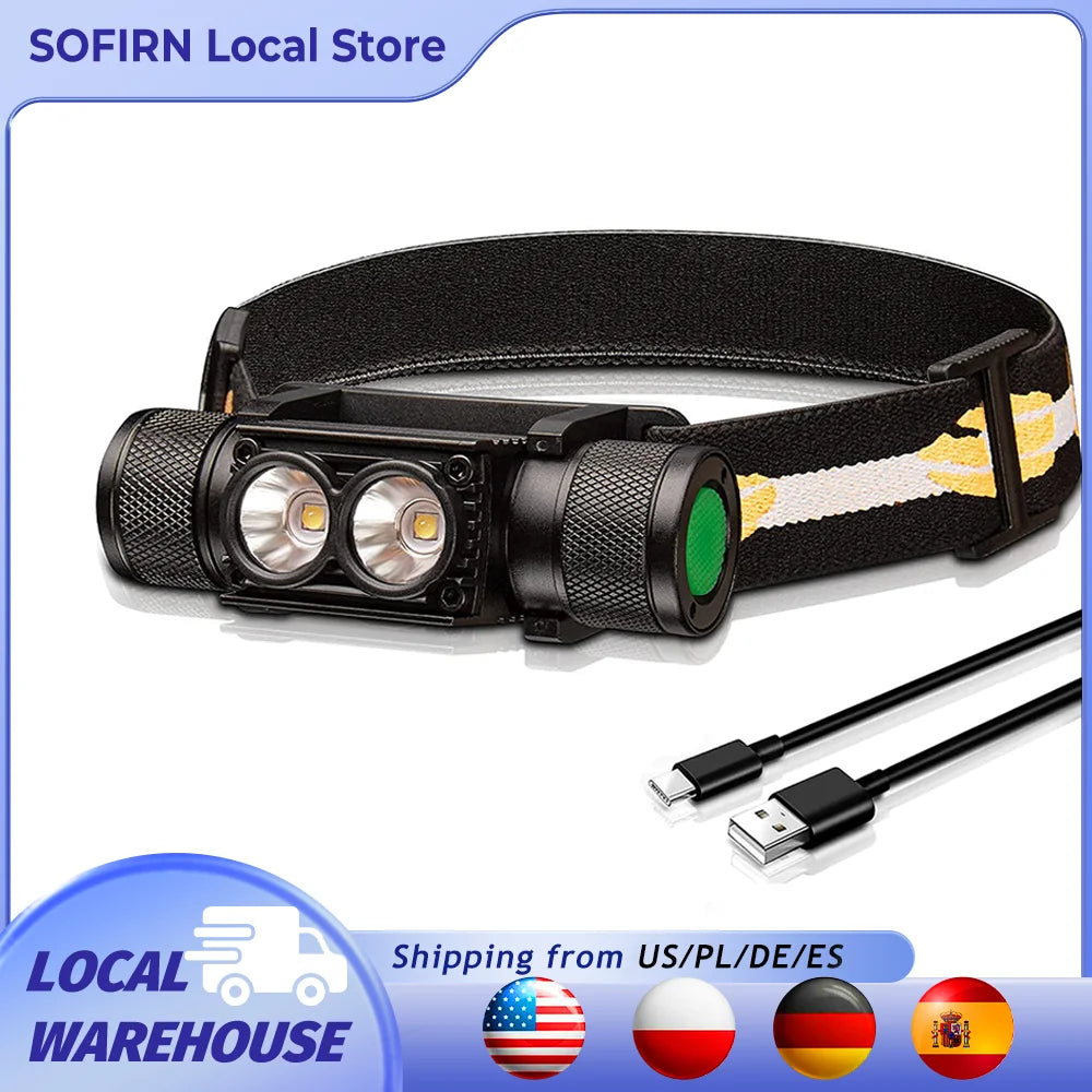 H25L USB Rechargeable 1000LM Headlamp | 18650 Battery | Camping & Fishing