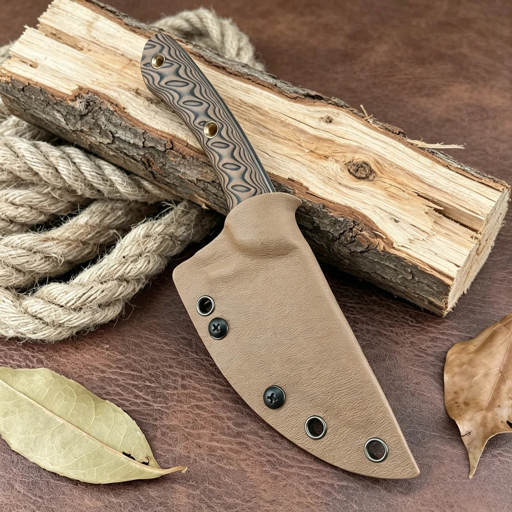Fixed Blade Knife — 8Cr13MoV Stainless Steel, High Hardness
