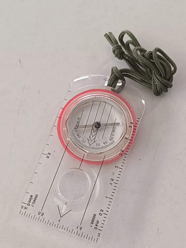 Luminous Compass for Hiking & Survival – Waterproof, Glow-in-the-Dark, Aluminum Housing