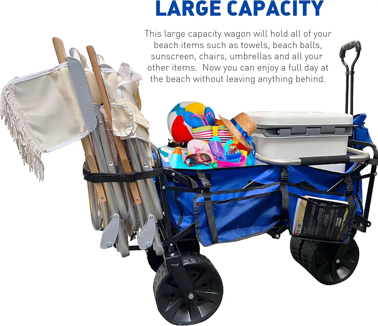 Beach Wagon Folding with Large Sand Wheels