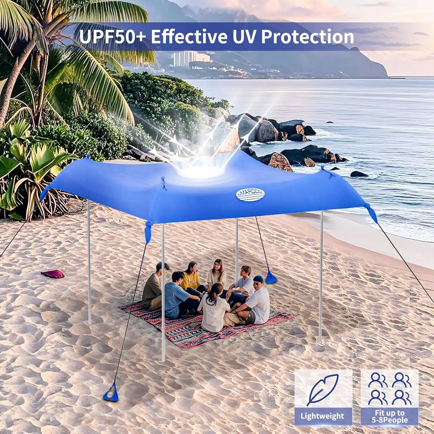 Beach Tent Canopy Sun Shade 10×10FT