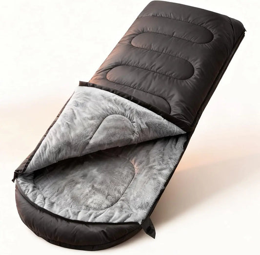 Cold Weather Sleeping Bag for Adults | Fleece-Lined, Waterproof, -10°C to -20°C