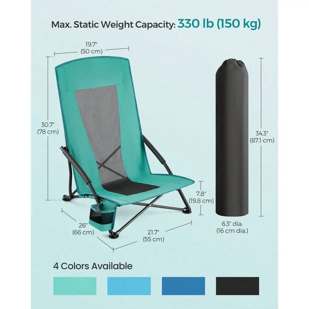 Folding Beach Chair With High Backrest