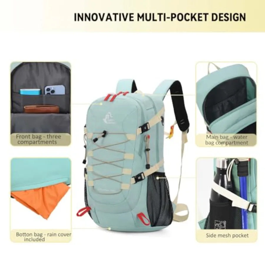 40L Waterproof Hiking Backpack with Rain Cover