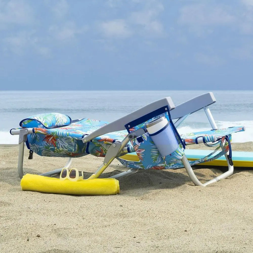 2 Pack Backpack Beach Chairs – 5-Position Folding Chair