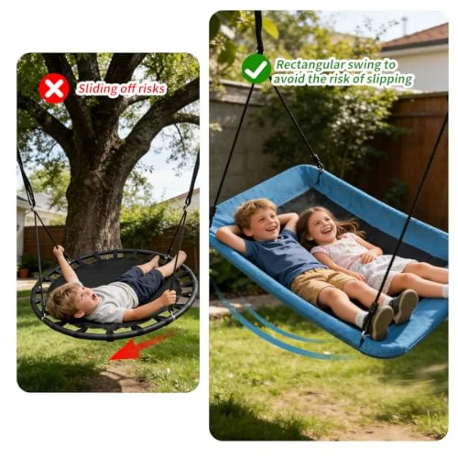 Heavy-Duty Platform Tree Swing — 60" Rectangle, 800 lb Capacity