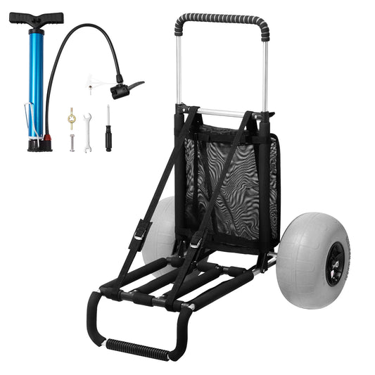 SucceBuy Beach Dolly with Big Wheels for Sand — 165 LBS Capacity