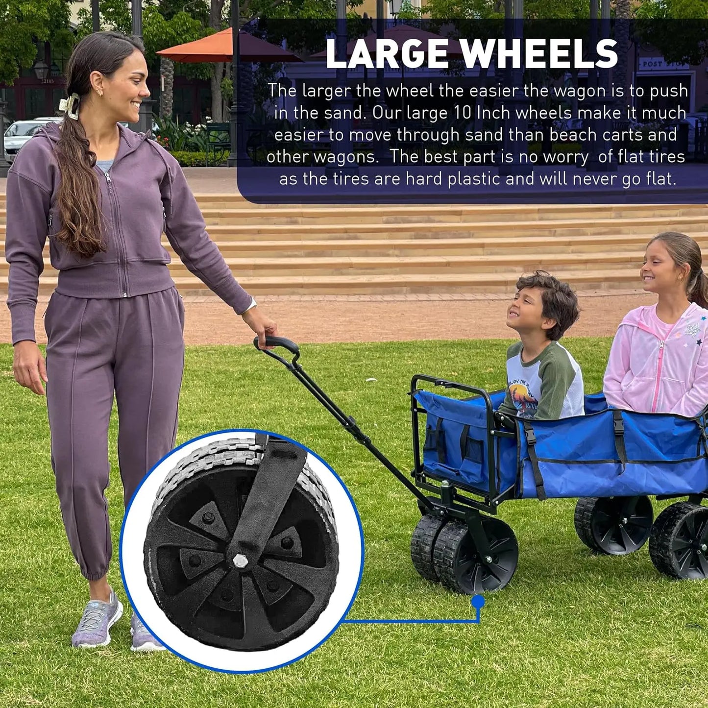 Beach Wagon Folding with Large Sand Wheels