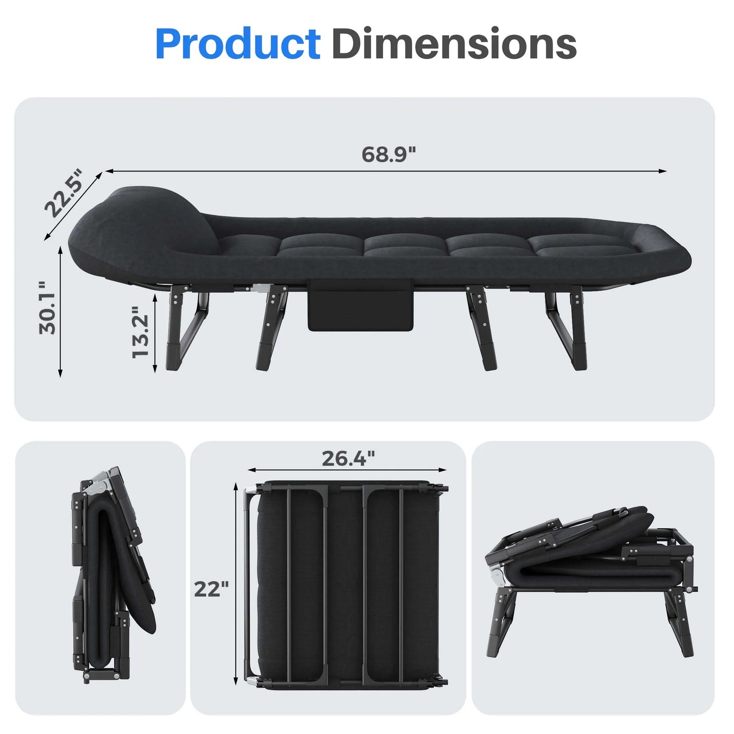 Camping  Cot  and Mattress, Lightweight with Carry Bag