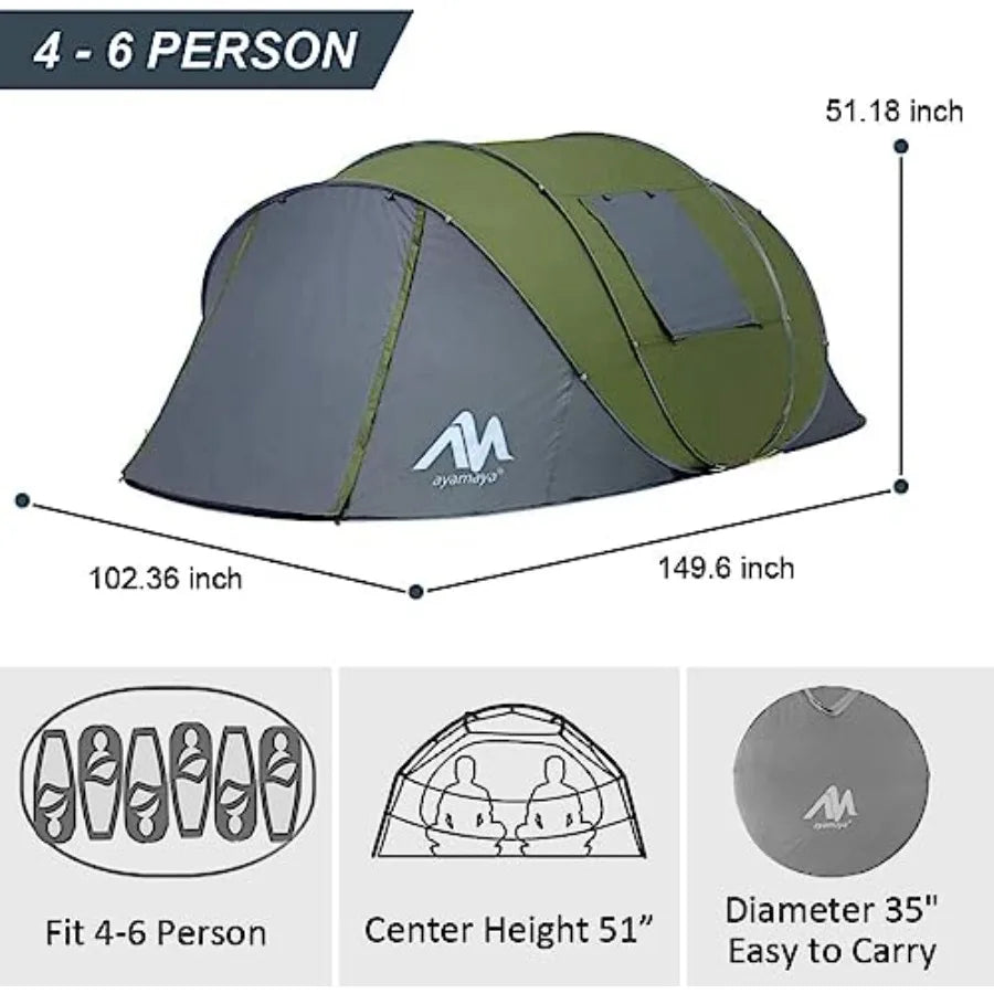 6 Person Easy Pop Up Tent